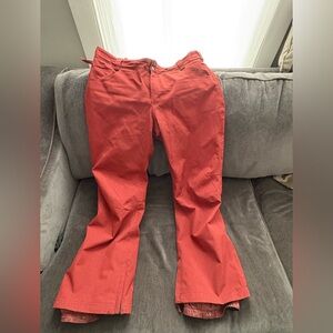 Aperture snowboard pants in Deep Brick Red